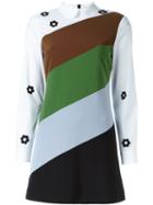 Vivetta Asymmetric Stripes Longsleeved Dress, Women's, Size: 40, Polyester/spandex/elastane/virgin Wool