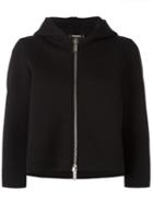 Dsquared2 Cropped Crane Kanji Hoodie, Women's, Size: Xs, Black, Viscose/spandex/elastane/acrylic/cotton