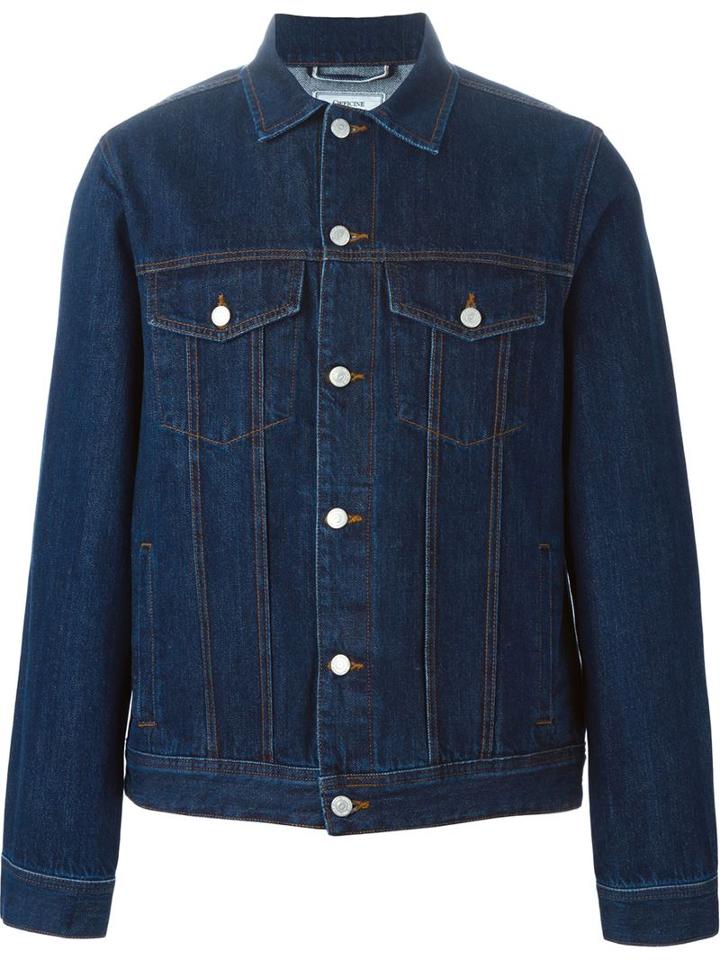 Officine Generale Buttoned Denim Jacket, Men's, Size: L, Blue, Cotton