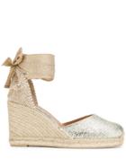 Castañer Metallic Sheen Wedge Espadrilles - Gold