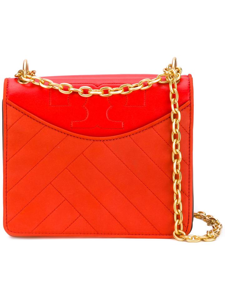 Tory Burch - Chain Strap Shoulder Bag - Women - Lamb Skin - One Size, Women's, Yellow/orange, Lamb Skin