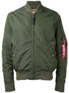 Alpha Industries Arm Pocket Bomber Jacket - Green