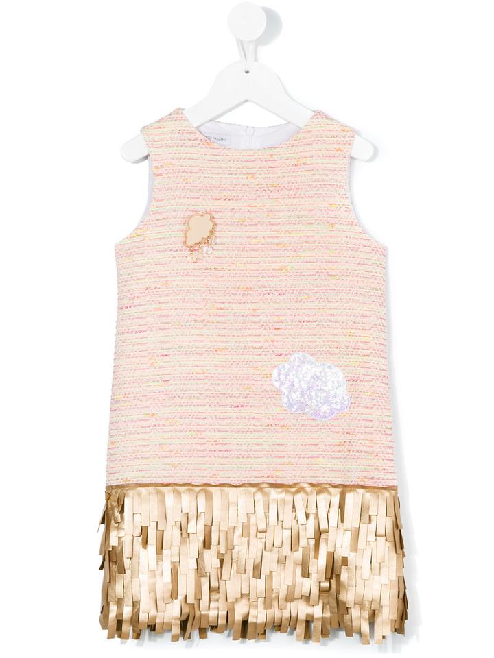 I Pinco Pallino - Fringed Hem Dress - Kids - Cotton/acrylic/polyamide/polyester - 6 Yrs, Girl's
