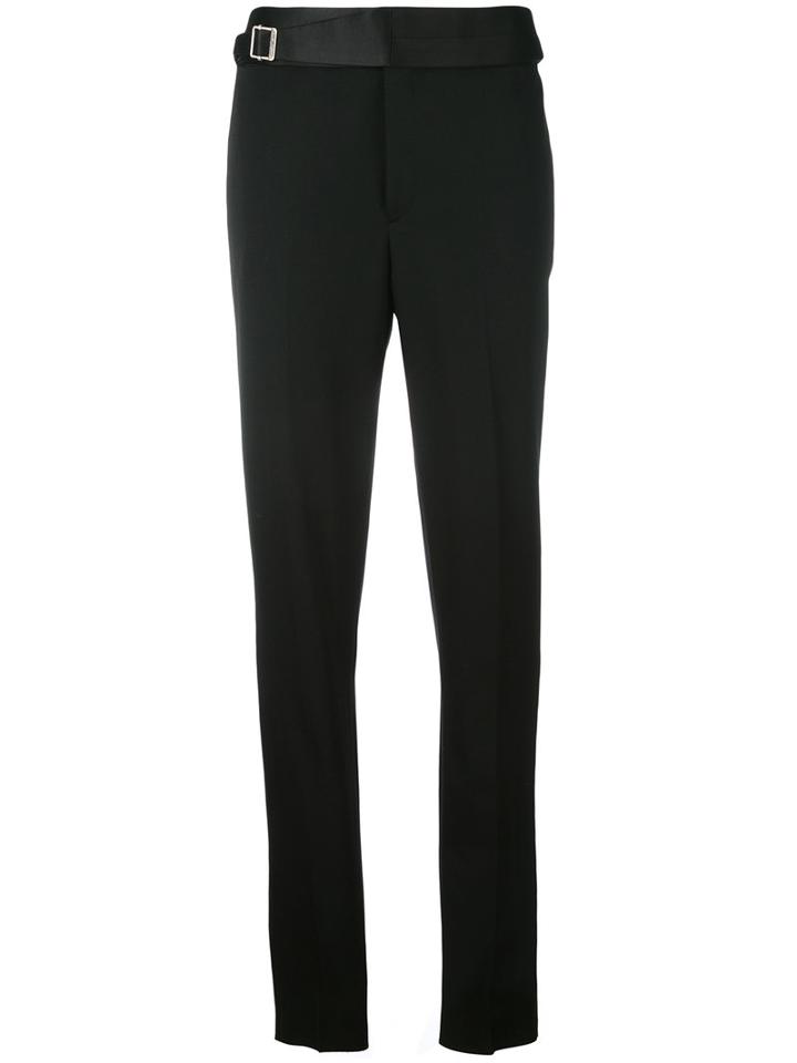 Saint Laurent - Tailored Trousers - Women - Silk/cotton/polyester/virgin Wool - 38, Black, Silk/cotton/polyester/virgin Wool