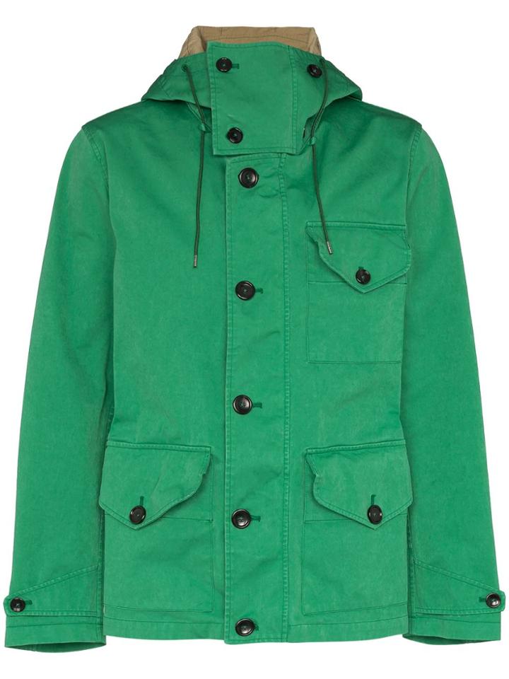 Ten C Hooded Parka Jacket - Green