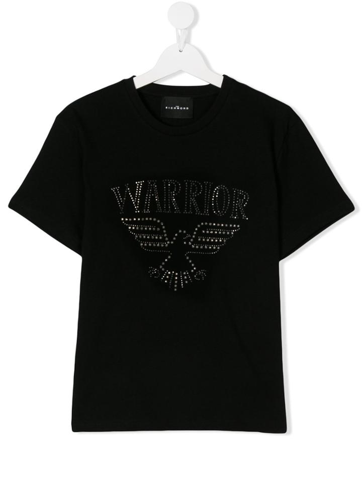 John Richmond Kids Teen Warrior Round T-shirt - Black