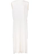 Adam Lippes Sleeveless Pleated Back Dress, Women's, Size: Medium, White, Merino/silk