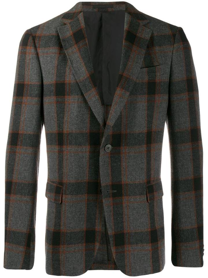 Z Zegna Plaid Blazer - Grey