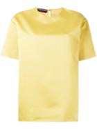 Rochas Plain Blouse, Women's, Size: 42, Yellow/orange, Polyester