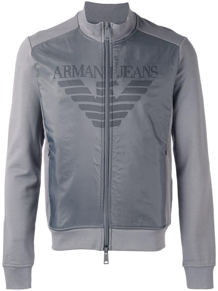 Armani Jeans - Lightweight Zipped Jacket - Men - Cotton/polyamide - Xl, Grey, Cotton/polyamide