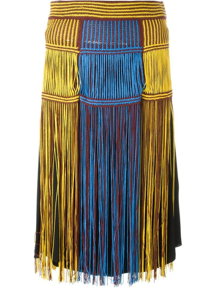 M Missoni Fringed Midi Skirt