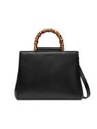 Gucci - Gucci Nymphaea Leather Top Handle Bag - Women - Bamboo/leather/microfibre - One Size, Black, Bamboo/leather/microfibre