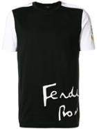 Fendi Color Block Logo T-shirt - Black