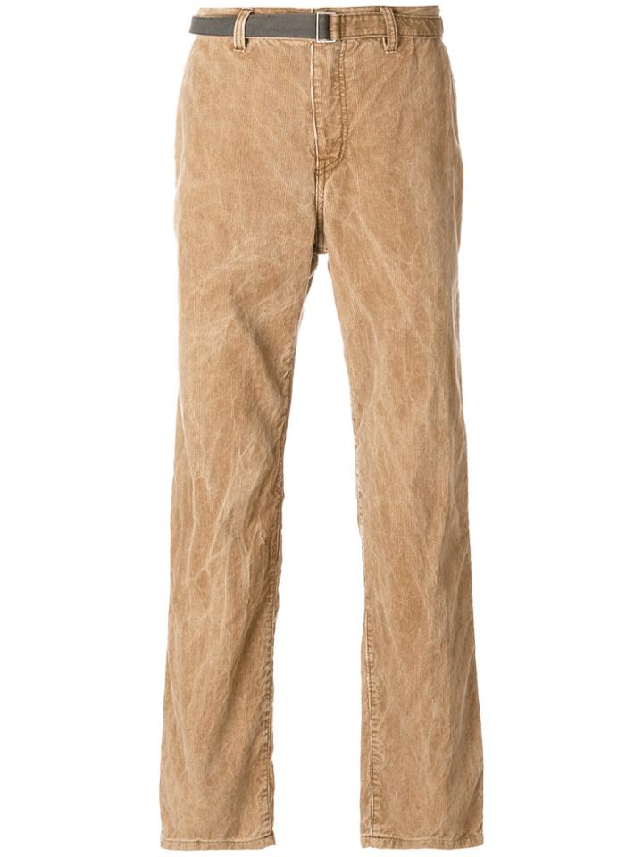 Sacai Crinkle Washed Trousers - Brown