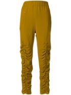 Veronique Leroy Gathered Leg Trousers - Yellow & Orange
