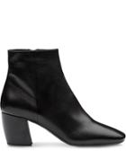 Prada Nappa Leather Ankle Boots - Black