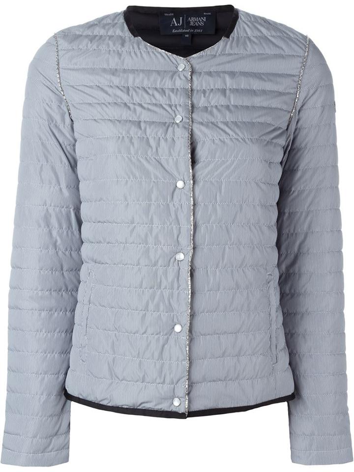 Armani Jeans Puffer Jacket, Women's, Size: 42, Blue, Polyester/polyamide/feather Down