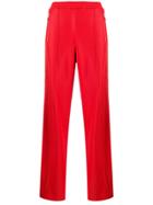 Area Crystal Embellished Track Trousers - Red