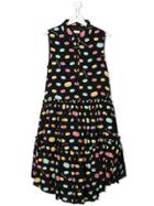 Elisabetta Franchi La Mia Bambina Teen Macaron Print Dress - Black