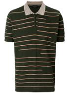 Roberto Collina Textured Stripe Polo Shirt - Green