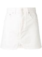 Chiara Ferragni Flirting Print Denim Skirt - White