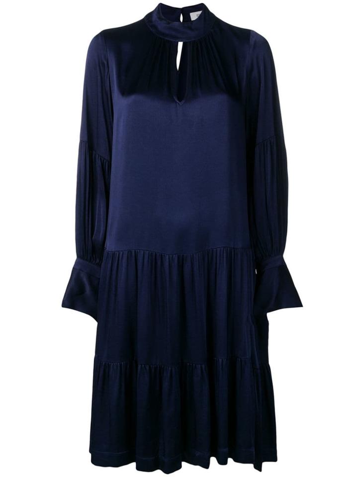 Closed Tiered Rio Dress - Blue