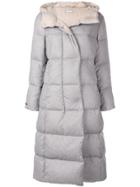 Peserico Hooded Puffer Coat - Grey