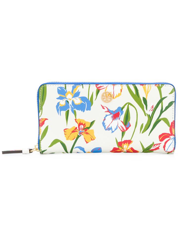 Tory Burch Robinson Floral Zip Continental Wallet - Multicolour