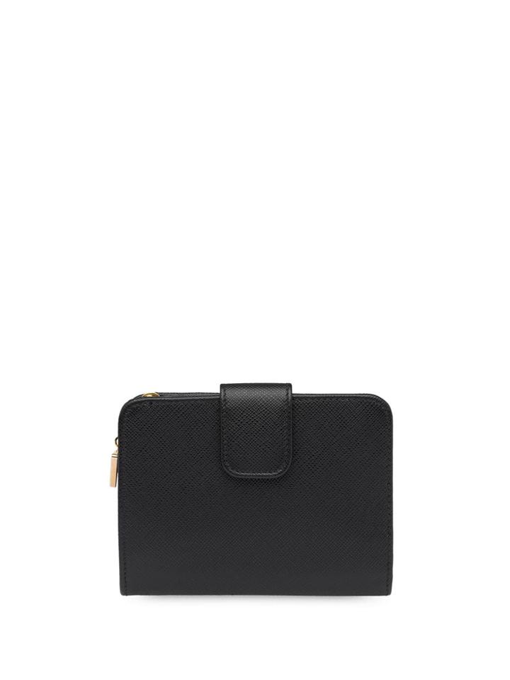 Prada Saffiano Leather Zip Wallet - Black
