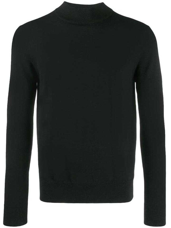 Sandro Paris Ribbed Collar Jumper - Black