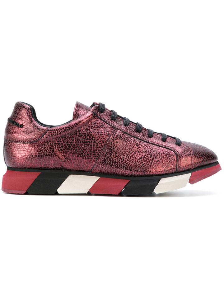 Paloma Barceló Metallic Runner Sneakers - Red