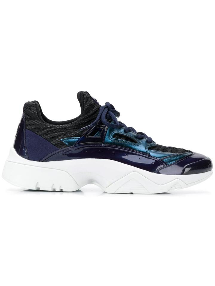 Kenzo Patent Panel Sneakers - Blue