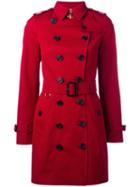 Burberry Kensington Coat, Women's, Size: 6, Red, Cotton/viscose