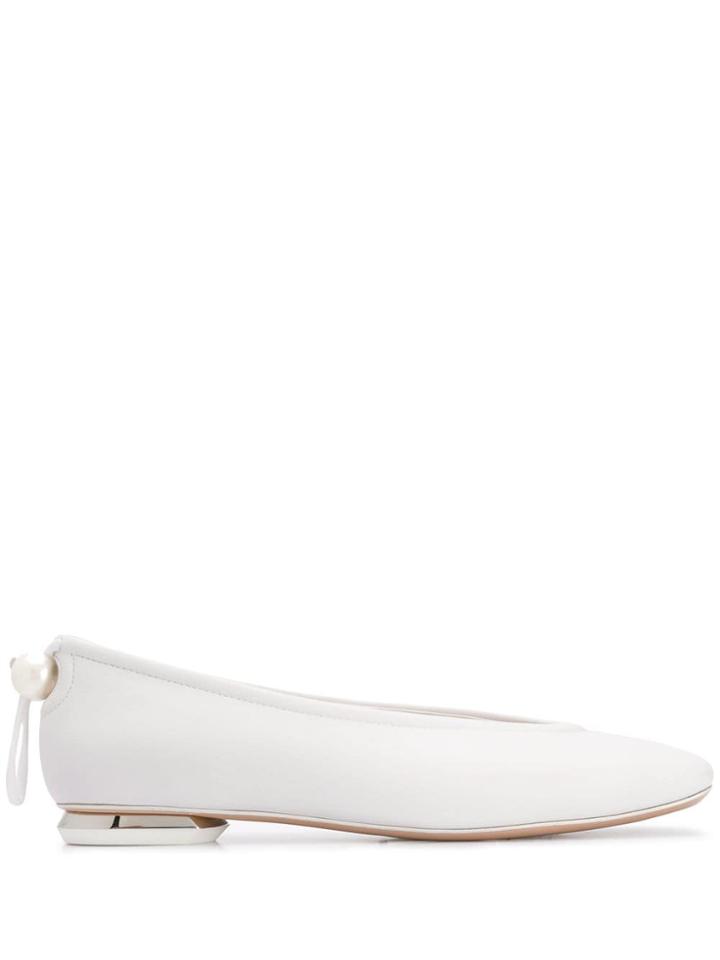Nicholas Kirkwood Delfi Ballerinas - White
