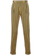 Berwich Striped Straight Leg Trousers - Yellow & Orange