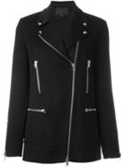 Alexander Wang Asymmetric Zip Coat, Women's, Size: 2, Black, Polyester/rayon/wool