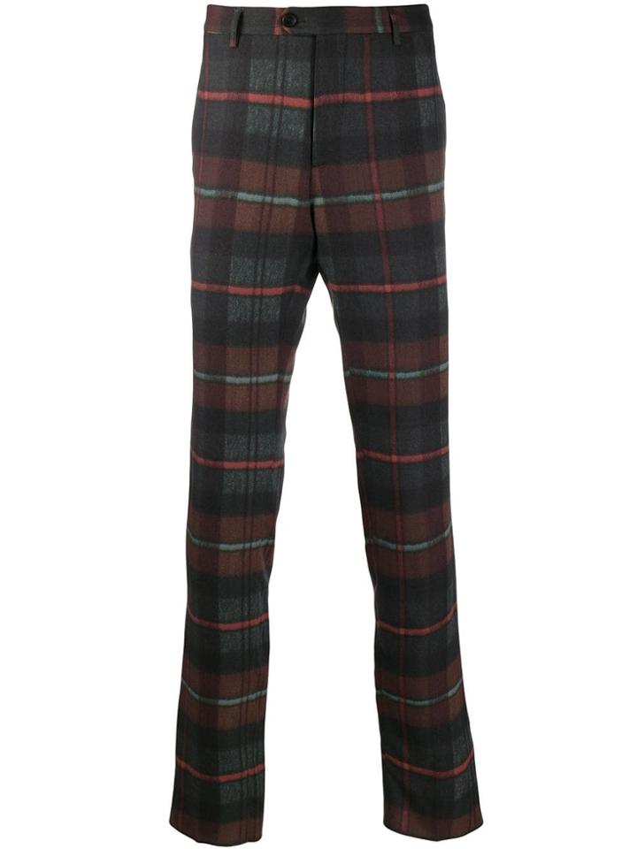 Etro Check Trousers - Black