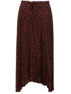 A.l.c. Pleated Asymmetric Skirt - Red