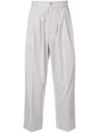 Hed Mayner Pleated Waist Trousers - White