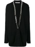 Givenchy Thick Chain Knitted Cardigan - Black