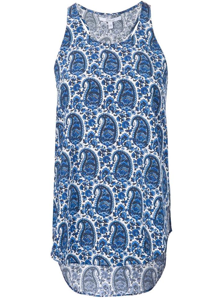 Derek Lam 10 Crosby Asymmetric Paisley Tank