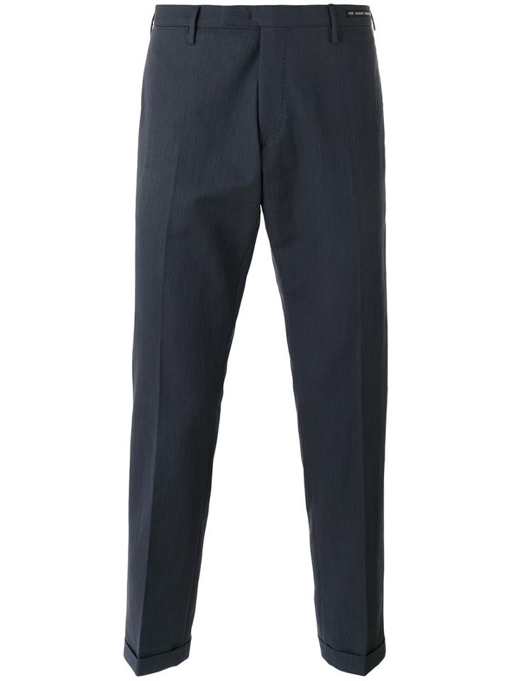 Pt01 Straight Leg Tailored Trousers, Men's, Size: 52, Blue, Cotton/polyamide