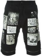 Haculla Distressed Denim Bermuda Shorts, Men's, Size: 30, Black, Cotton/polyester