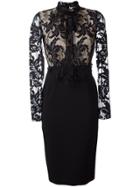 Francesco Scognamiglio Lace Top Dress - Black