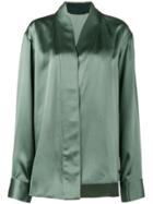 Haider Ackermann Sleeveless Blouse With Shawl Collar - Green
