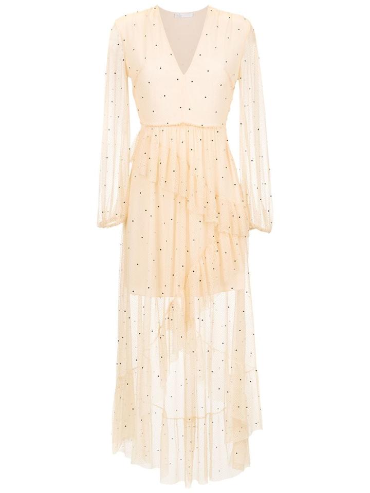 Nk Sheer Midi Dress - Nude & Neutrals