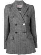 Giorgio Armani Striped Double-breasted Blazer - Grey