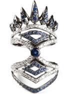 Nikos Koulis Diamond And Sapphire Pave Ring