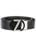 Z Zegna Logo Plaque Belt