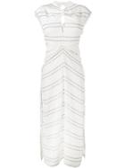 Proenza Schouler Sleeveless Pinstripe Dress - White